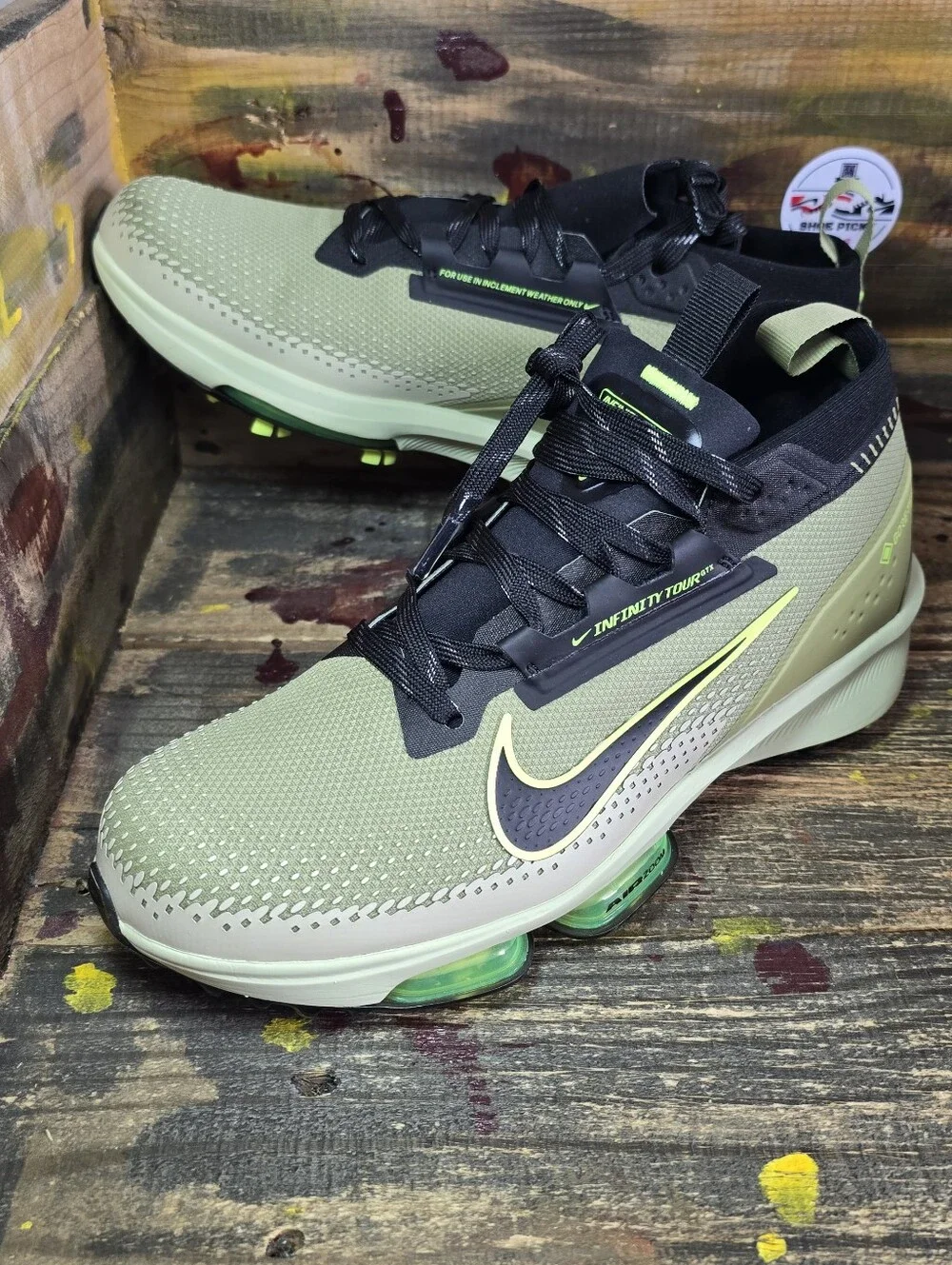 Nike Infinity Tour Next% 2 GTX Golf Shoes Olive Green FV4897-300‎ Men’s Size 9